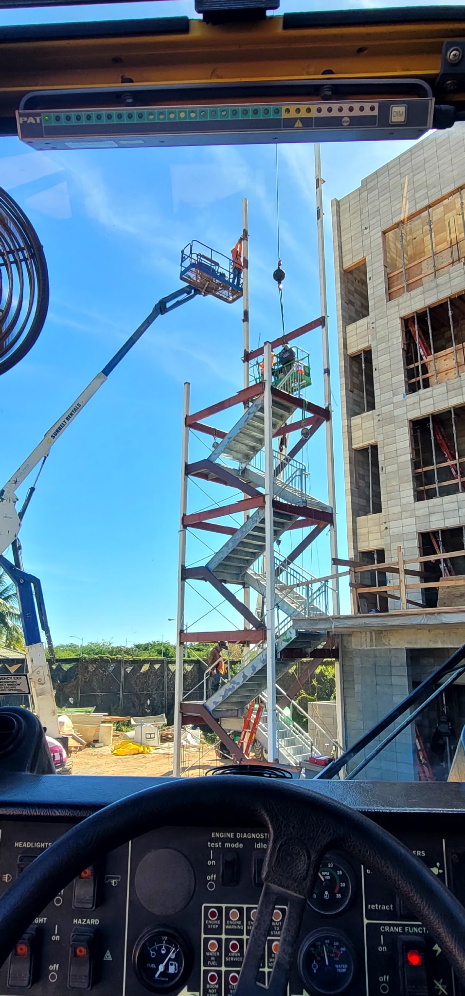 Elevator framing for new elevator at the Liliuokalani Center