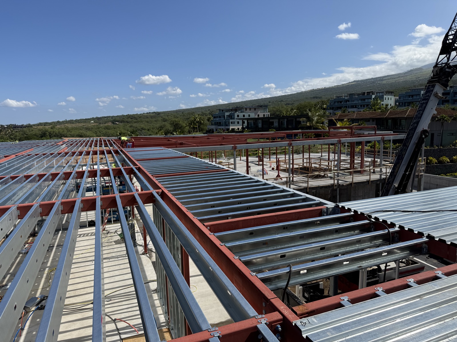 Roof framing at the Mauna Kea Hotel Spa